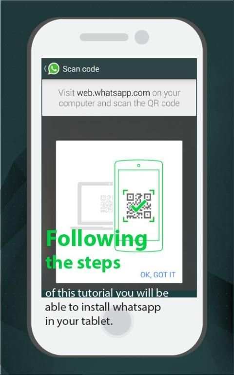 Install Guide WhatsApp Tablet скриншот 1