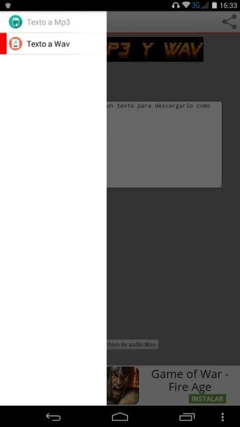 Texto a Mp3 y Wav скриншот 1
