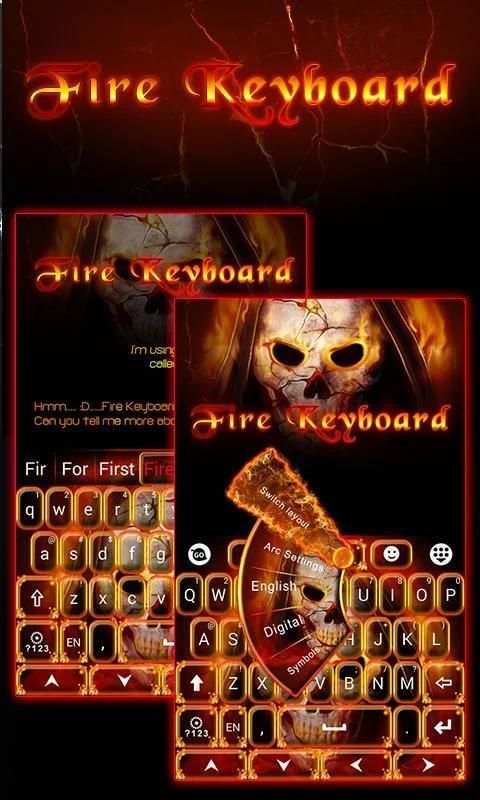 Fire Soul GO Keyboard Theme 3 تصوير الشاشة