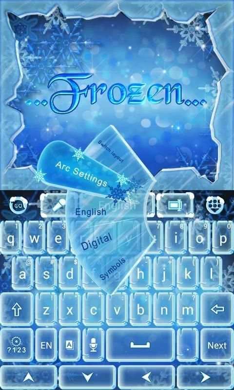 Frozen GO Keyboard Theme 5 تصوير الشاشة