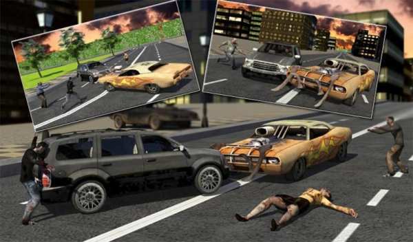 Car Driving Zombie Shooter 3d screenshot 2