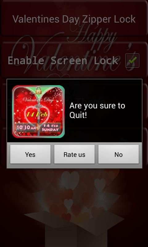 Valentine's Day Zipper Lock screenshot 2
