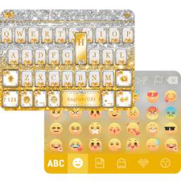Glitter Gold Emoji Keyboard