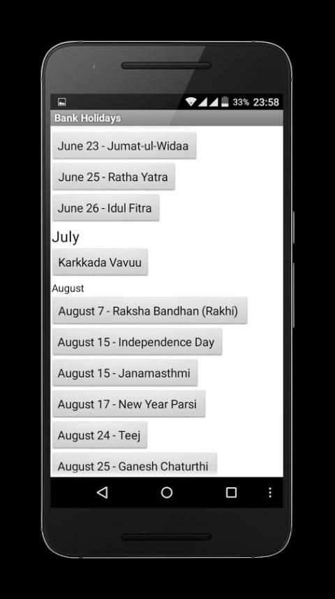 Public Holidays India FREE 2 تصوير الشاشة