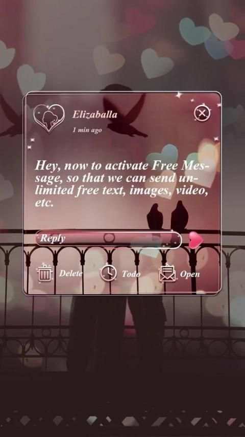 Tema SMS Romantis screenshot 2