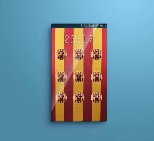 Barcelona pattern lock screen screenshot 3