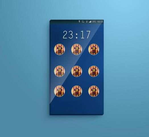 Barcelona pattern lock screen screenshot 2
