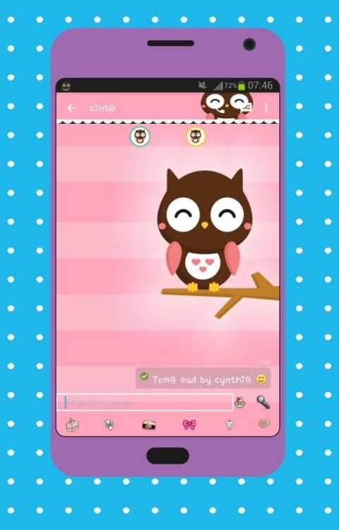 Tema cute owl screenshot 1