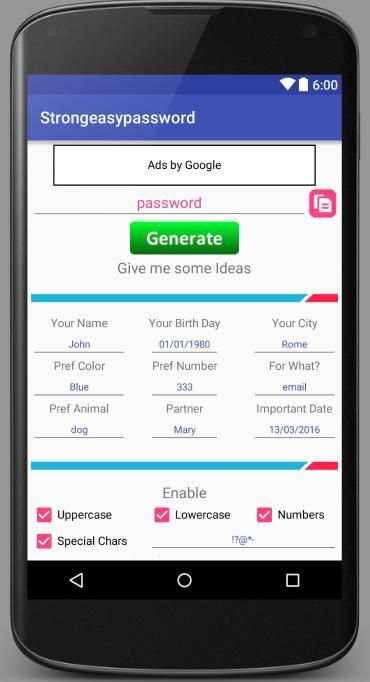 Strong Easy Password Generator screenshot 2
