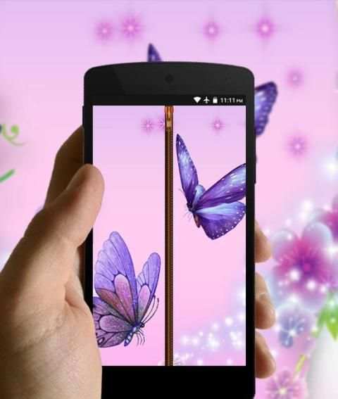 Butterfly Zipper Lock Screen screenshot 8