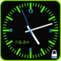 Analog clock screen lock