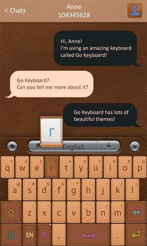 Leather GOKeyboard Theme Emoji screenshot 3