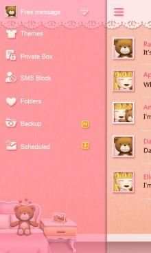 Tema SMS Teddy Bear Imut screenshot 1
