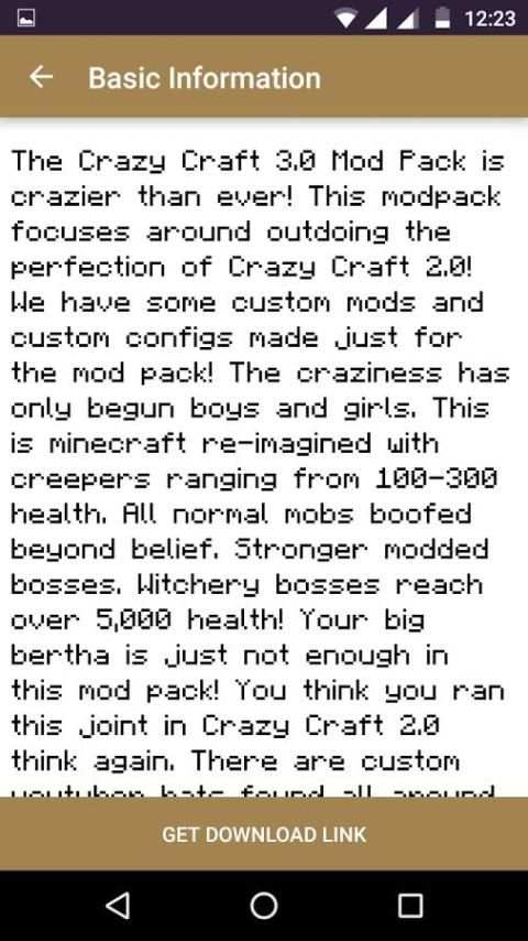 Crazy craft Mod for Minecraft 1 تصوير الشاشة