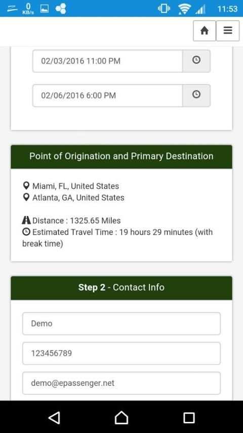 Samson Trailways Android App screenshot 5