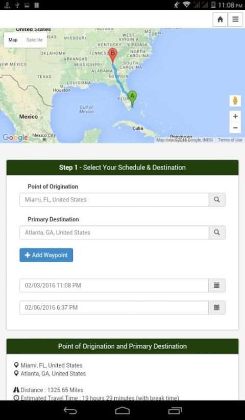 Samson Trailways Android App скриншот 2