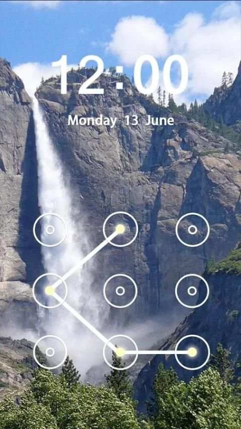 Kunci layar Tema Waterfall screenshot 2