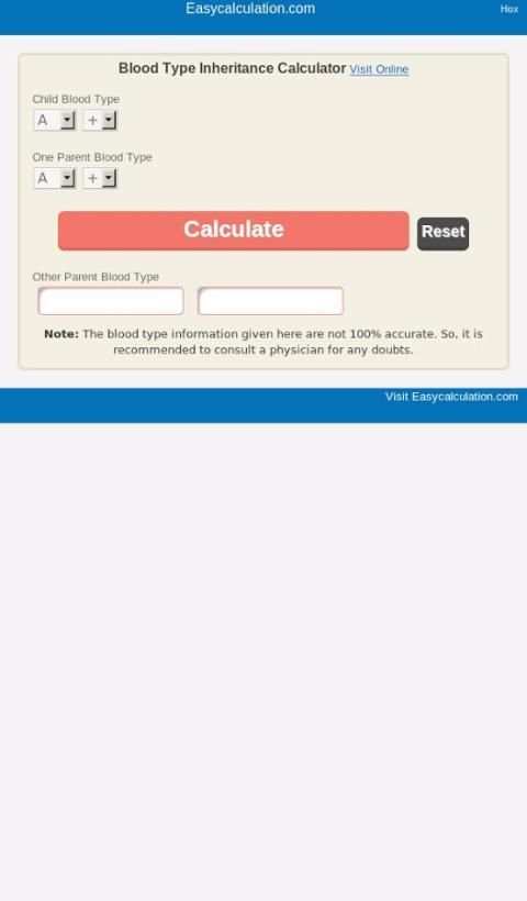 Blood Type Inheritance Calci स्क्रीनशॉट 6