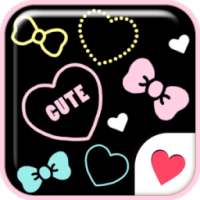 Wallpaper imut★Ribbon Heart