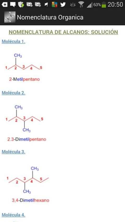 Nomenclatura Química Orgánica screenshot 1