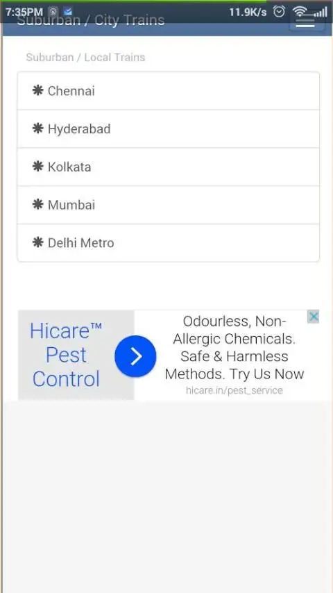 eRail screenshot 1