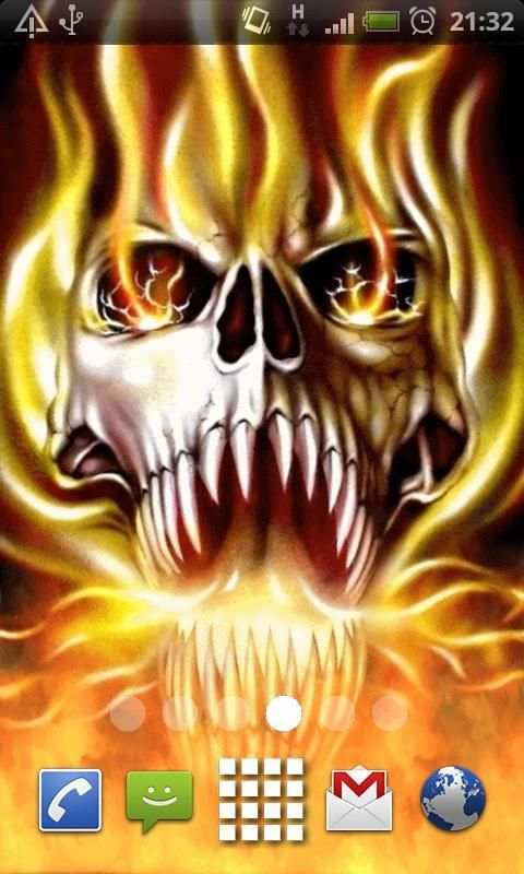 Evil Fire Skull Live Wallpaper screenshot 1