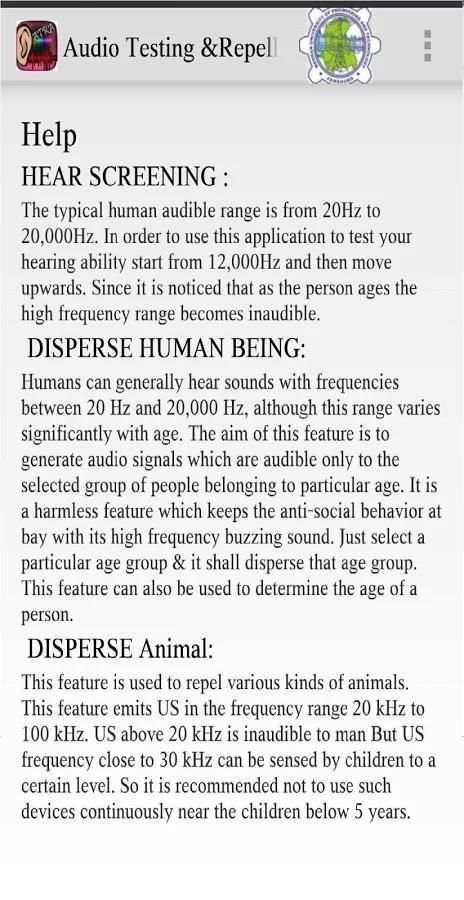 Audio Testing & Repellent App screenshot 1