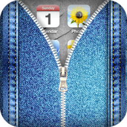 Jeans zipper lock screen أيقونة