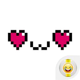 Cute Pixel Funny Emoji Faces