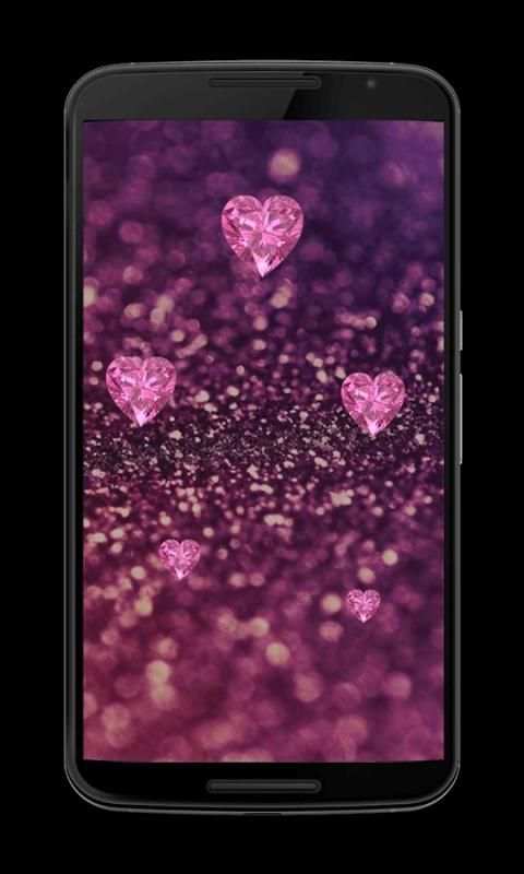 Pink diamond Heart Wallpaper screenshot 3