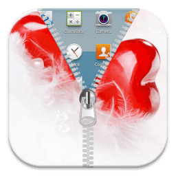 Heart Zipper Lock Screen أيقونة