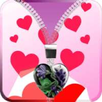 Love Zipper Lock Screen