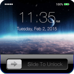 Slide to Unlock Lock Screen أيقونة