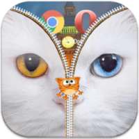 Cat Zipper Screen Lock Free