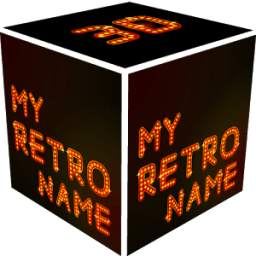 3D My Retro Name Wallpaper