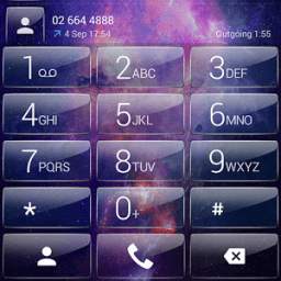 Dialer theme Galaxy Glass