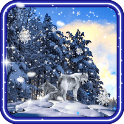 Волки и Снег 3D LWP иконка