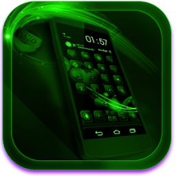 Next Launcher Theme FluOGreen иконка