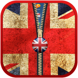 UK Flag zipper lock screen icon