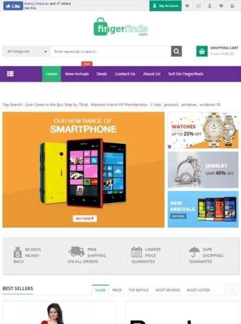 Fingerfinds - Online Shopping screenshot 2
