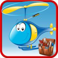 Crazy Helicopter Builder Game