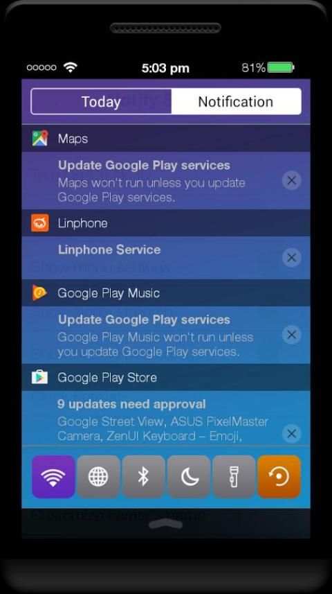 Notification Center Style OS10 5 تصوير الشاشة