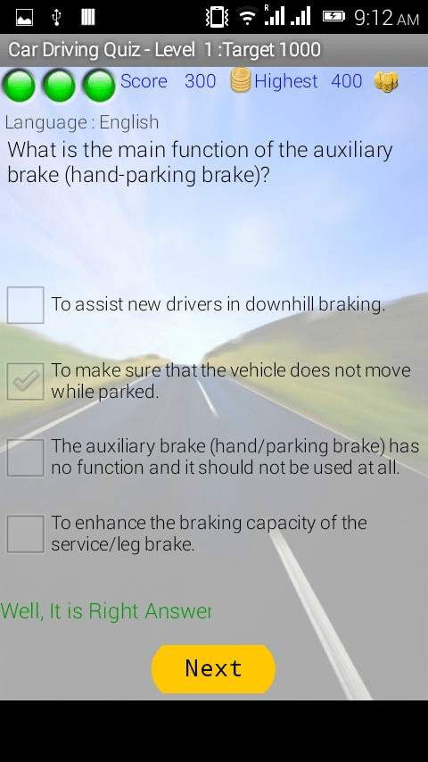 Car Driving Quiz скриншот 1