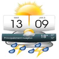 ساعة رقمية والطقس العالم