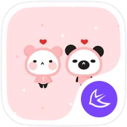 Lovely Panda theme for APUS