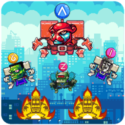 पिक्सेल रोबोट लड़ाई आइकन