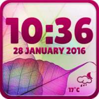 ساعة شفافة والطقس