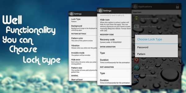 App Locker Water Theme screenshot 1