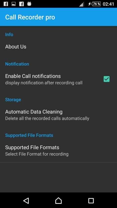 call recorder for Android स्क्रीनशॉट 2