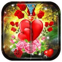 Rose Love Zipper Lock Screen